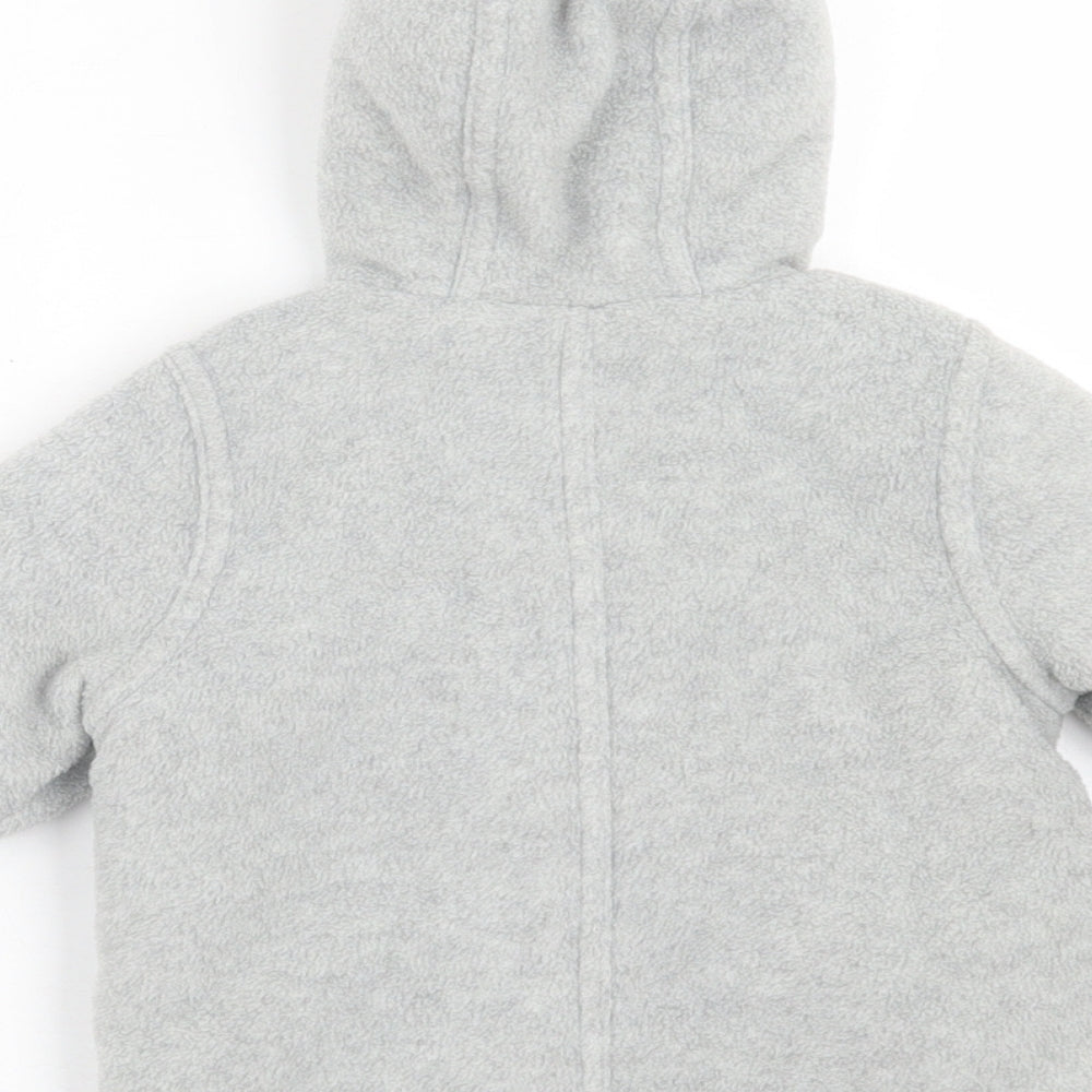 George Girls Grey   Basic Coat Coat Size 3-6 Months   Button