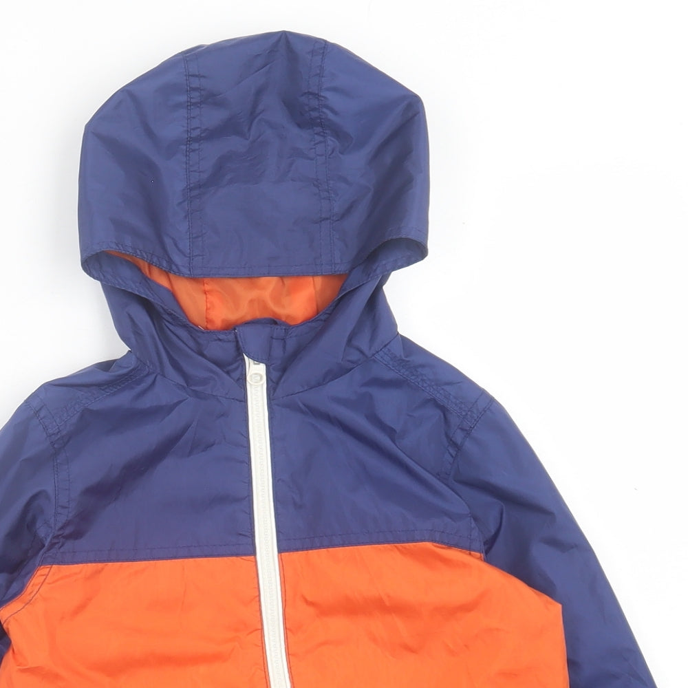 TU Boys Orange Striped  Basic Jacket Jacket Size 3-4 Years  Zip