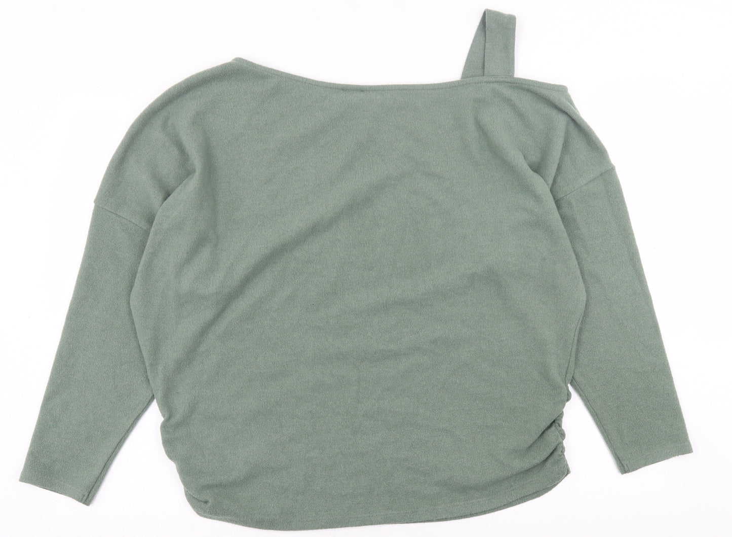River Island Womens Green Boat Neck  Polyester Pullover Jumper Size L