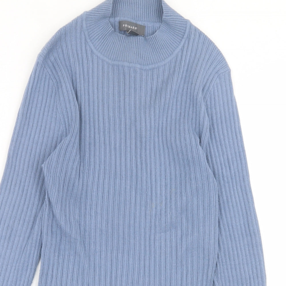 Primark Womens Blue Crew Neck  Viscose Pullover Jumper Size 18