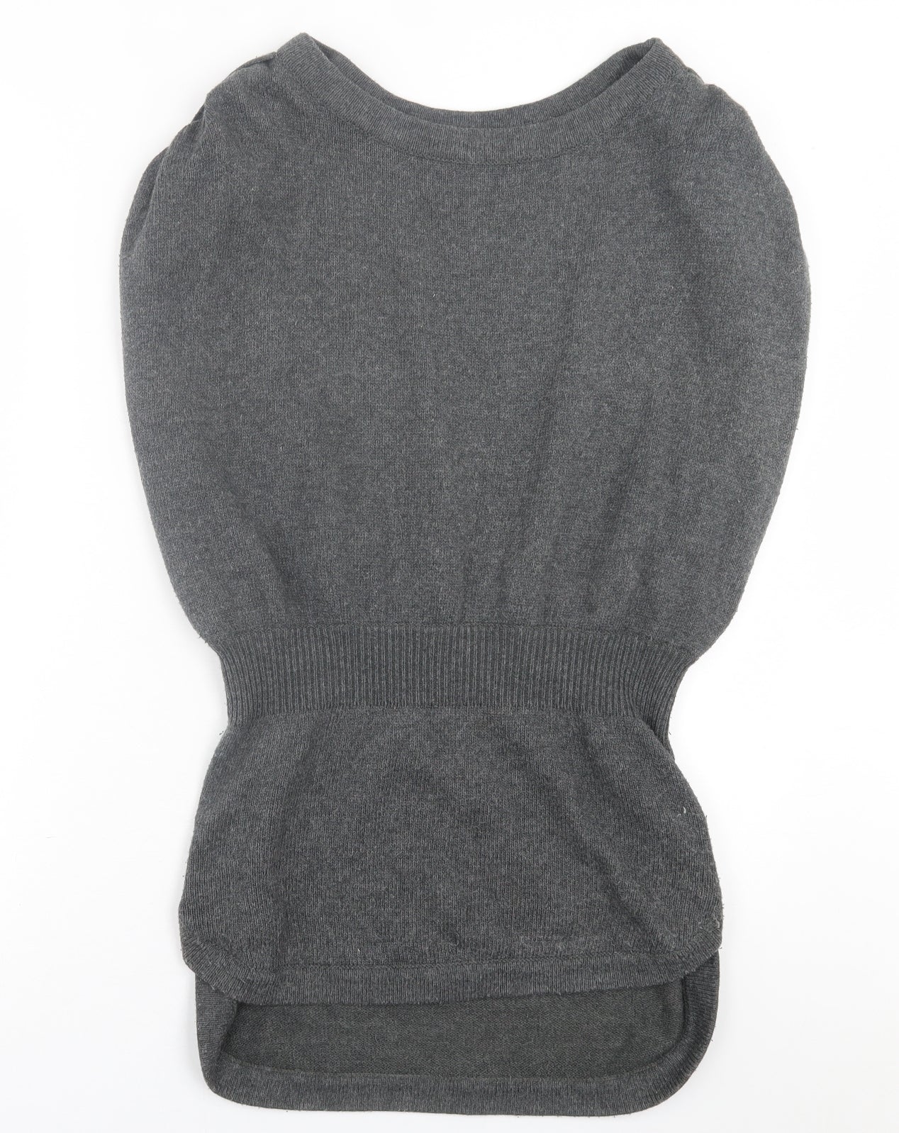 Warehouse Womens Grey  Viscose Jumper Dress  Size 10  Crew Neck Pullover