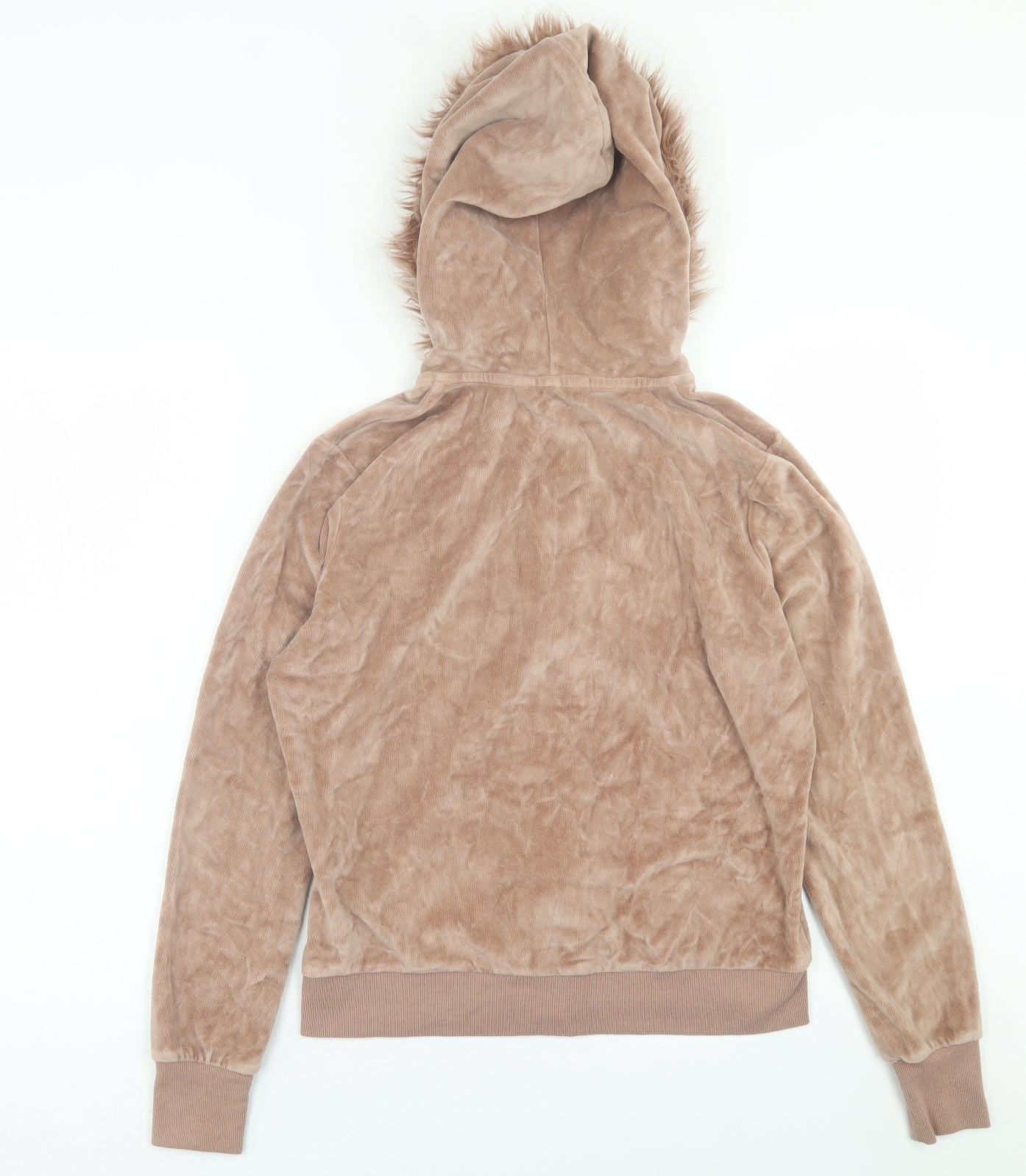 Lipsy Womens Brown  Polyester Full Zip Hoodie Size 14  Zip