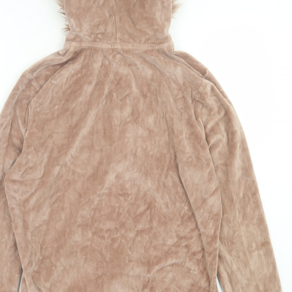 Lipsy Womens Brown  Polyester Full Zip Hoodie Size 14  Zip