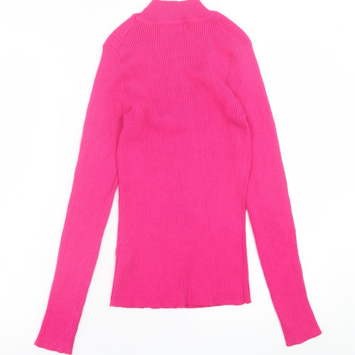 Primark Womens Pink Crew Neck  Viscose Pullover Jumper Size M