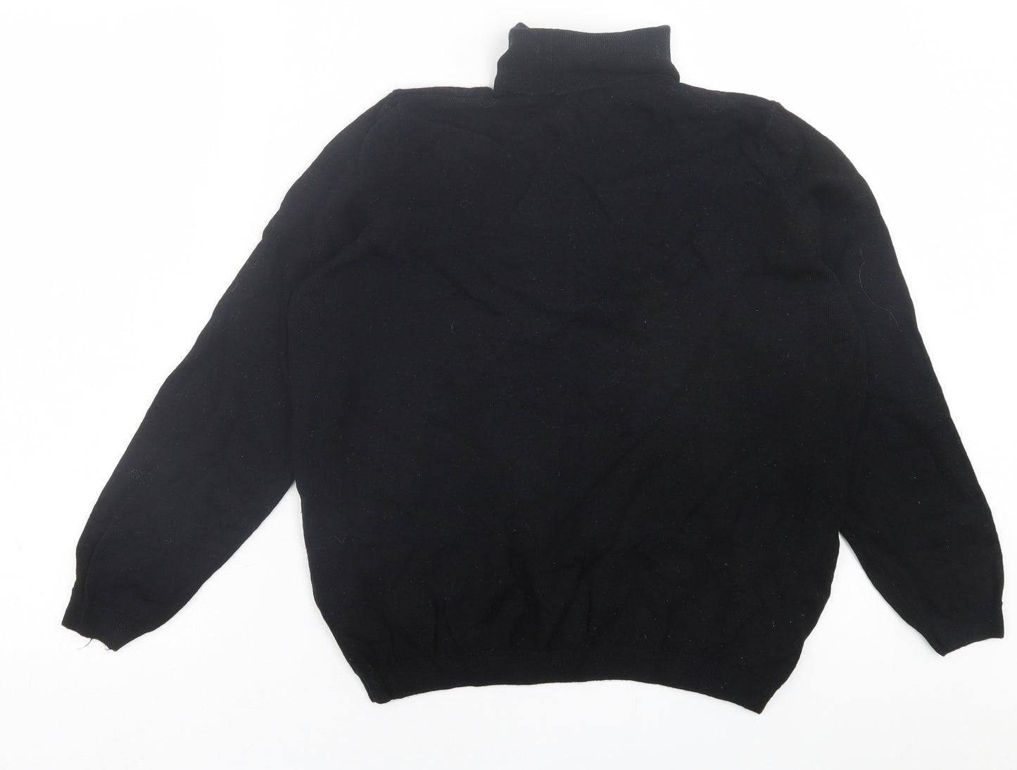 Marks and Spencer Womens Black Roll Neck  Wool Pullover Jumper Size 14