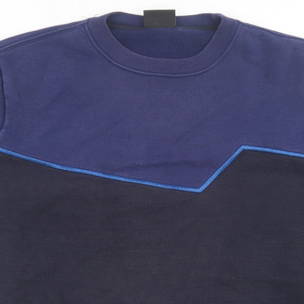 Paul Smith Mens Blue Striped Cotton Pullover Sweatshirt Size L