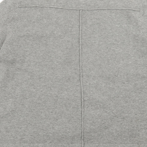 French Connection Womens Grey Scoop Neck  Wool Pullover Jumper Size S