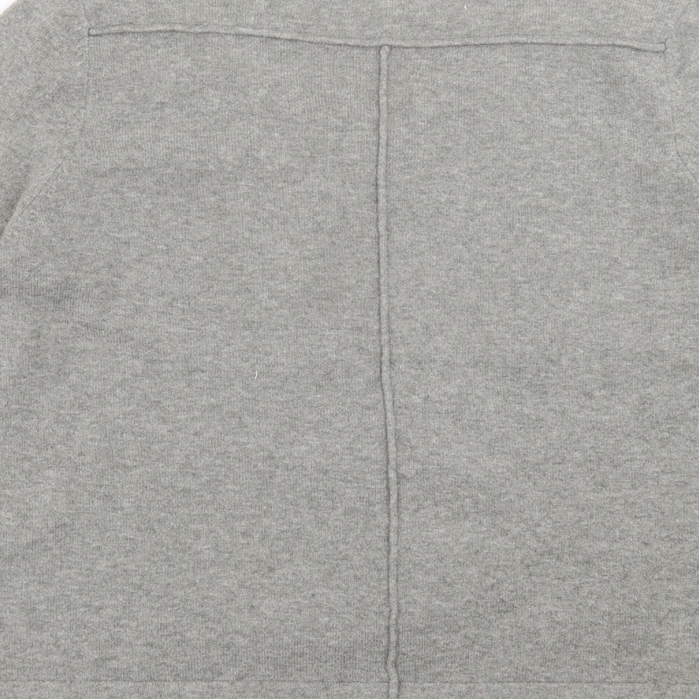 French Connection Womens Grey Scoop Neck  Wool Pullover Jumper Size S
