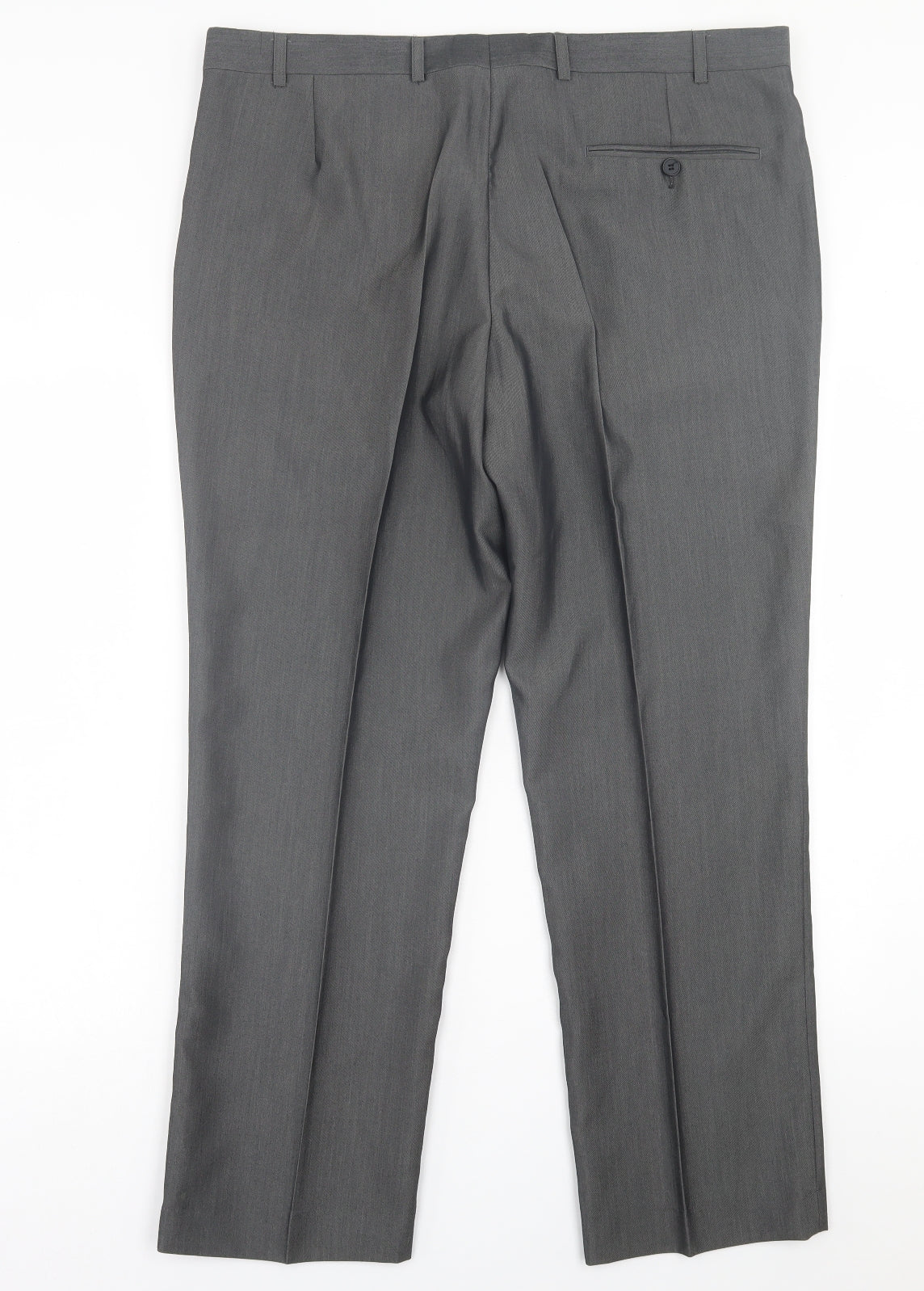 Aspen & Court Mens Grey  Polyester Trousers  Size 39 in L29 in Regular Hook & Eye - Short Leg