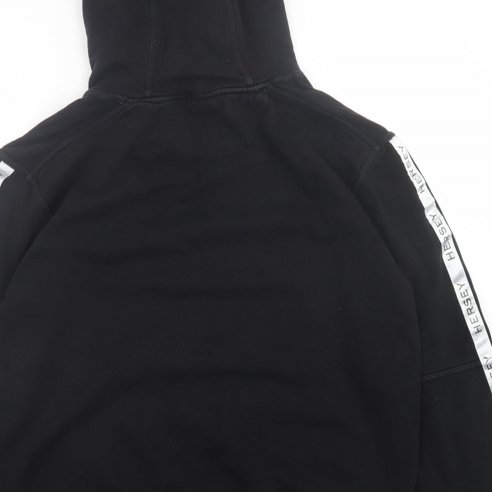Hersey Womens Black  Cotton Pullover Hoodie Size 14  Pullover