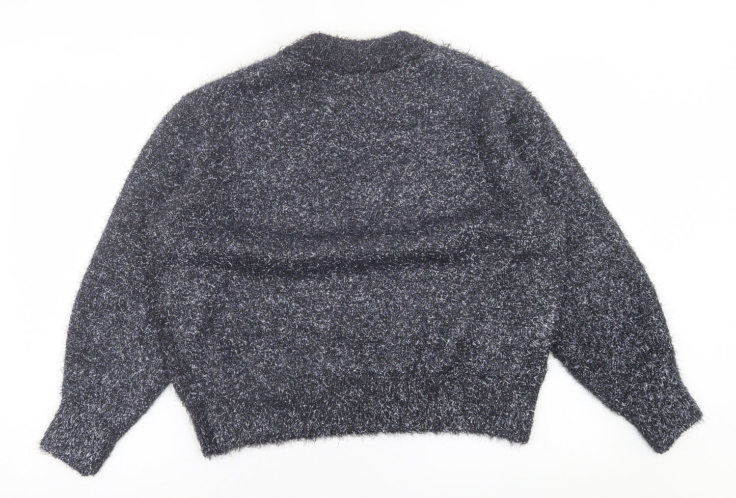 H&M Womens Purple Crew Neck  Polyester Pullover Jumper Size S