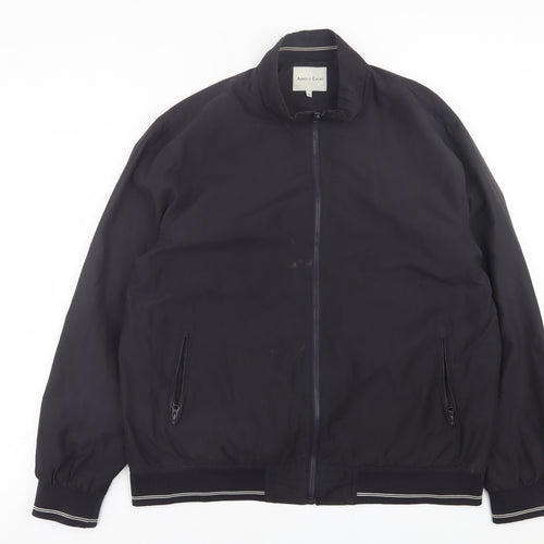 Aspen & Court Mens Black   Bomber Jacket Jacket Size XL  Zip