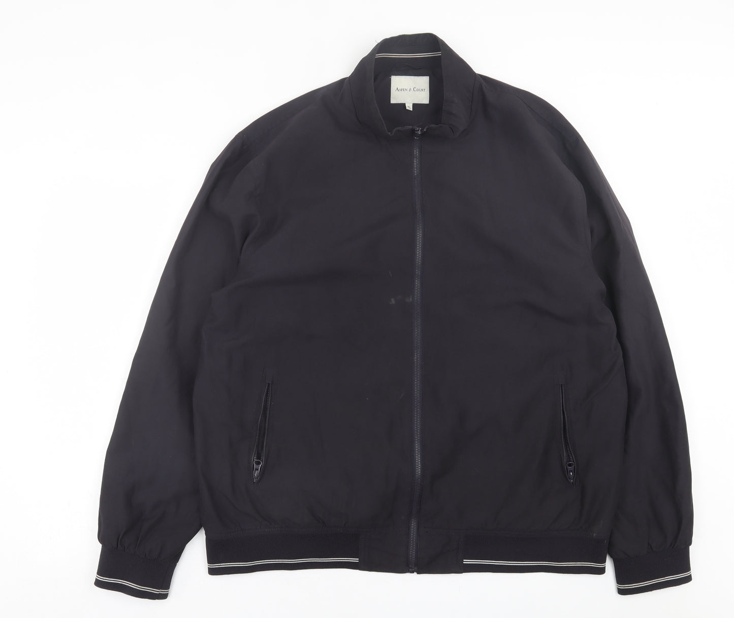 Aspen & Court Mens Black   Bomber Jacket Jacket Size XL  Zip