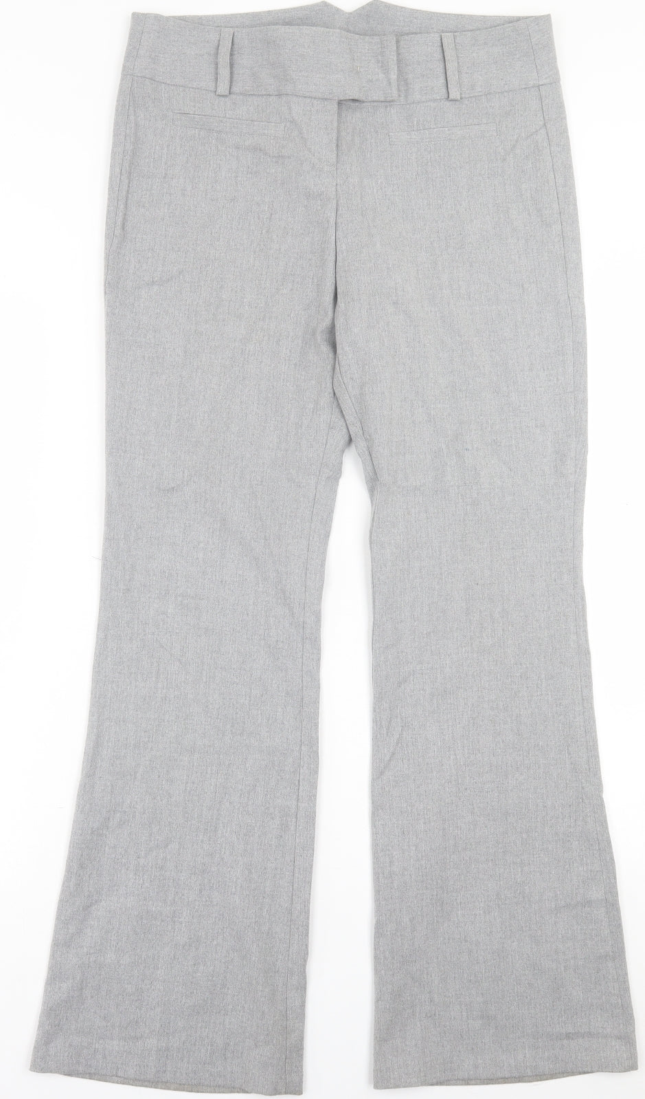 Jane Norman Womens Grey  Polyester Trousers  Size 12 L32 in Regular Hook & Eye