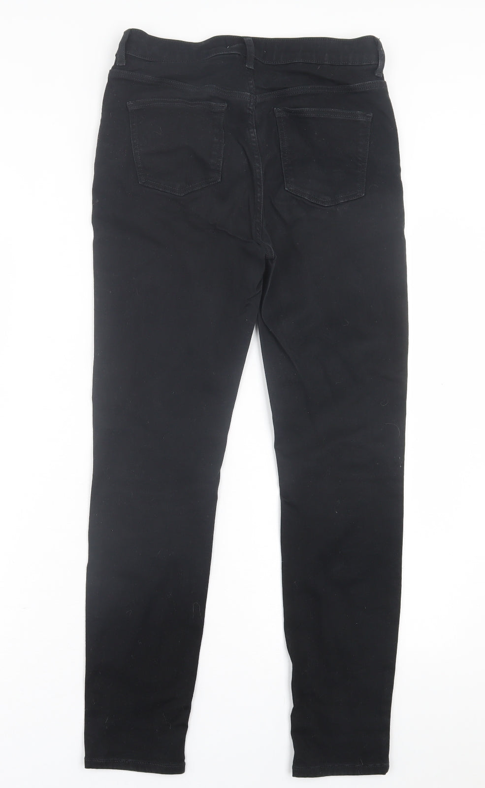Marks and Spencer Womens Black  Cotton Skinny Jeans Size 10 L27 in Regular Button