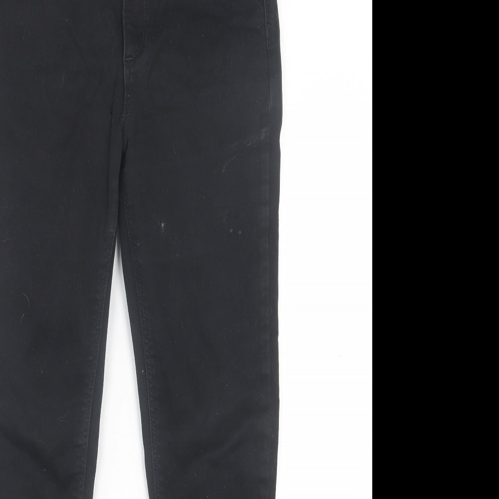 Marks and Spencer Womens Black  Cotton Skinny Jeans Size 10 L27 in Regular Button