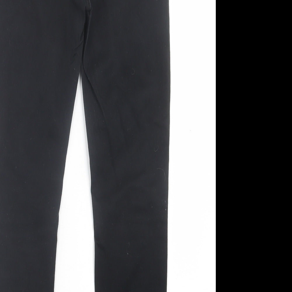 Marks and Spencer Womens Black  Cotton Skinny Jeans Size 10 L27 in Regular Button