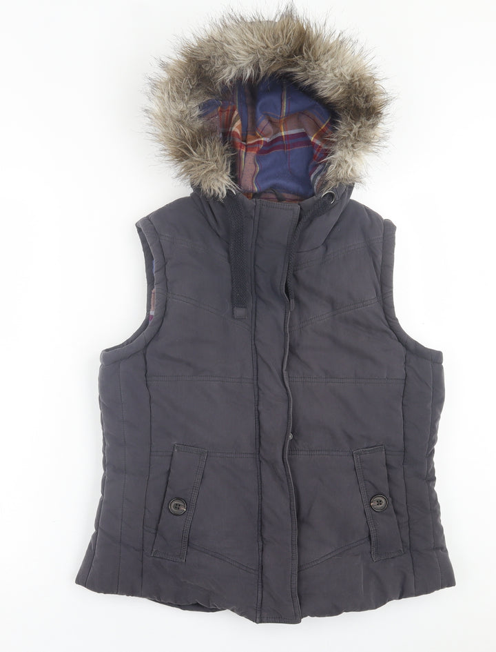 Indigo Womens Blue Gilet Jacket Size 12 Zip
