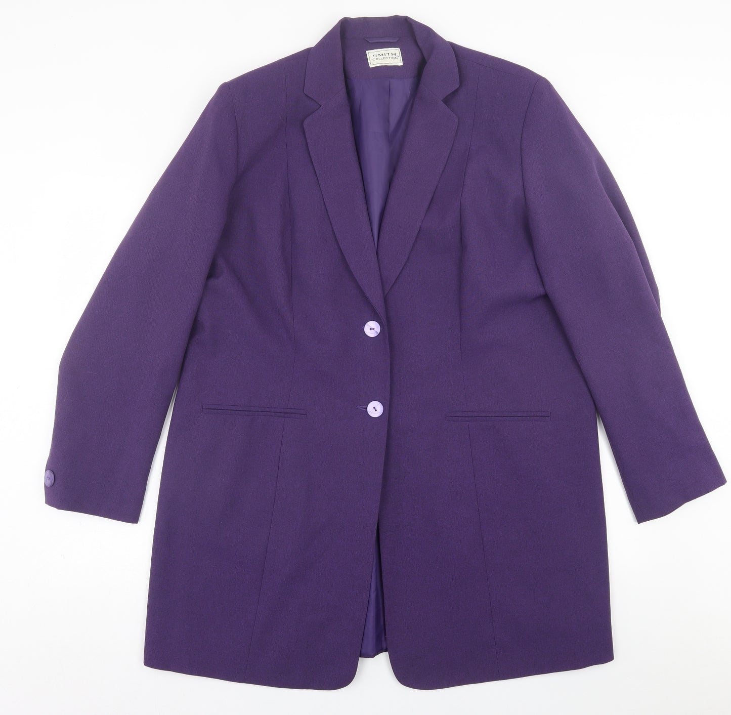 Smiths Womens Purple   Jacket Blazer Size 22  Button