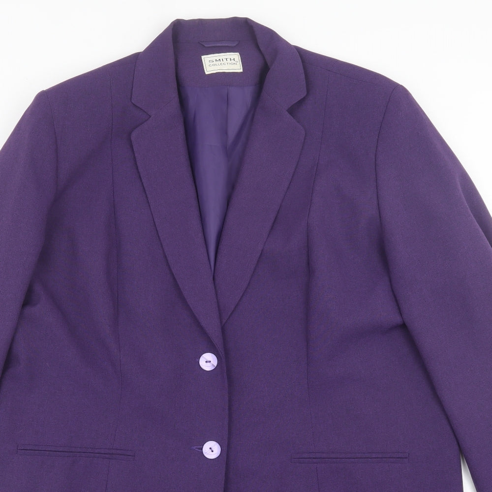 Smiths Womens Purple   Jacket Blazer Size 22  Button