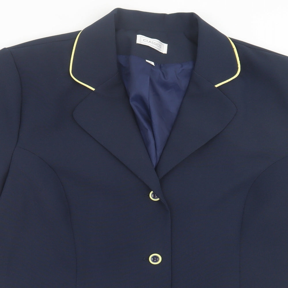 Classics Womens Blue   Jacket Blazer Size 16  Button