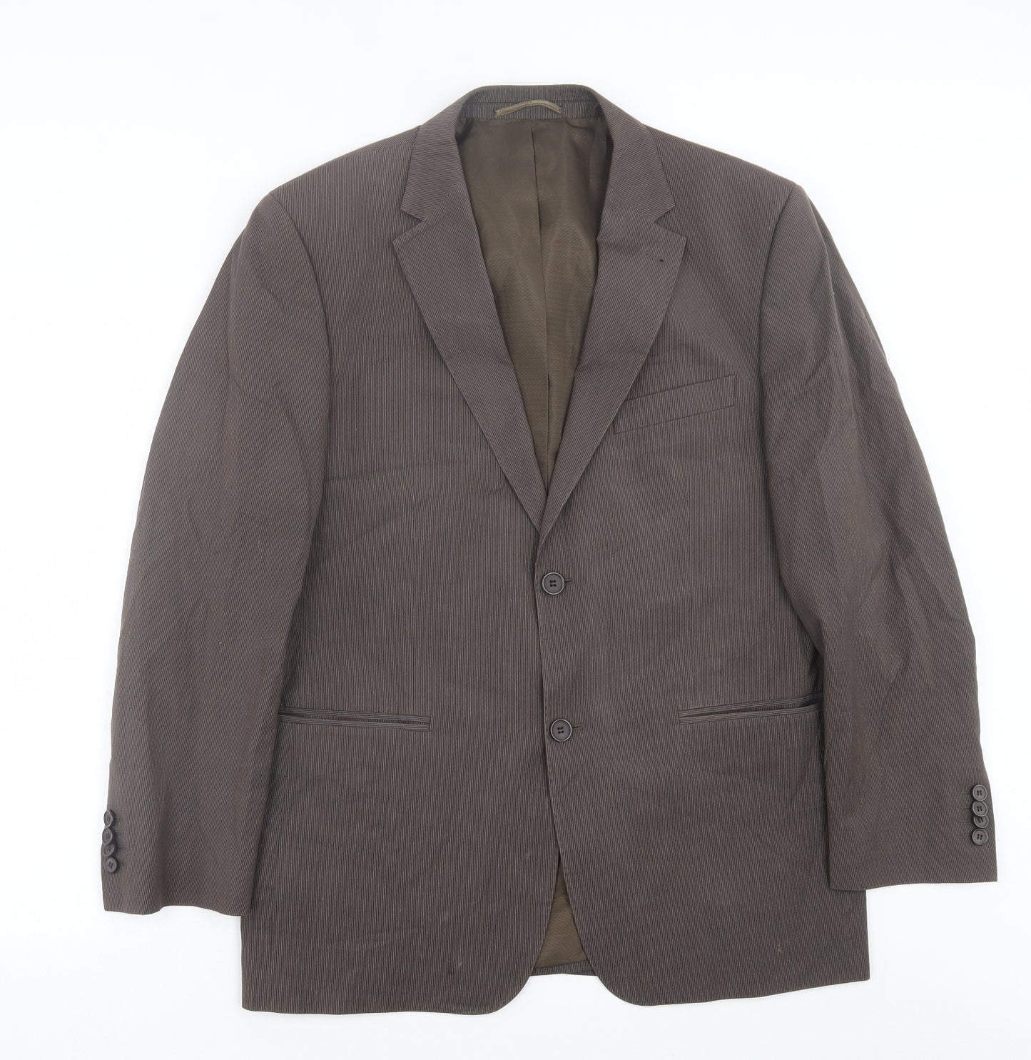 Skopes Mens Brown Striped Cotton Jacket Suit Jacket Size 40