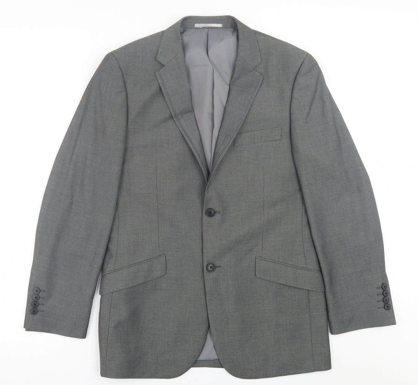 George Mens Grey  Polyester Jacket Suit Jacket Size 38