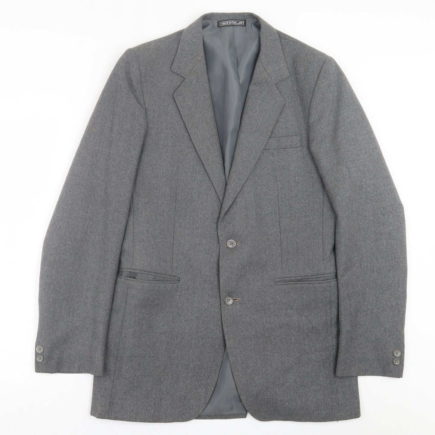 peter brown Mens Grey  Wool Jacket Suit Jacket Size 36