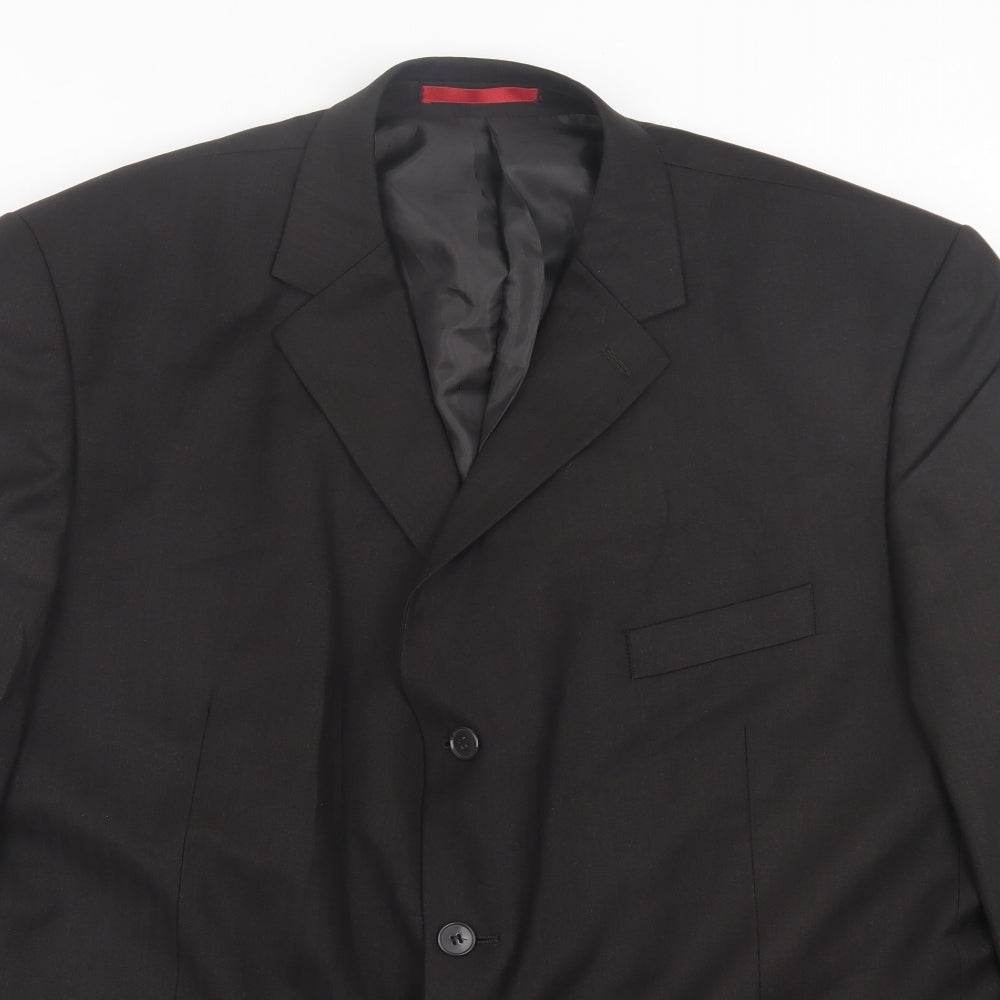 Burton Mens Black  Polyester Jacket Suit Jacket Size 50