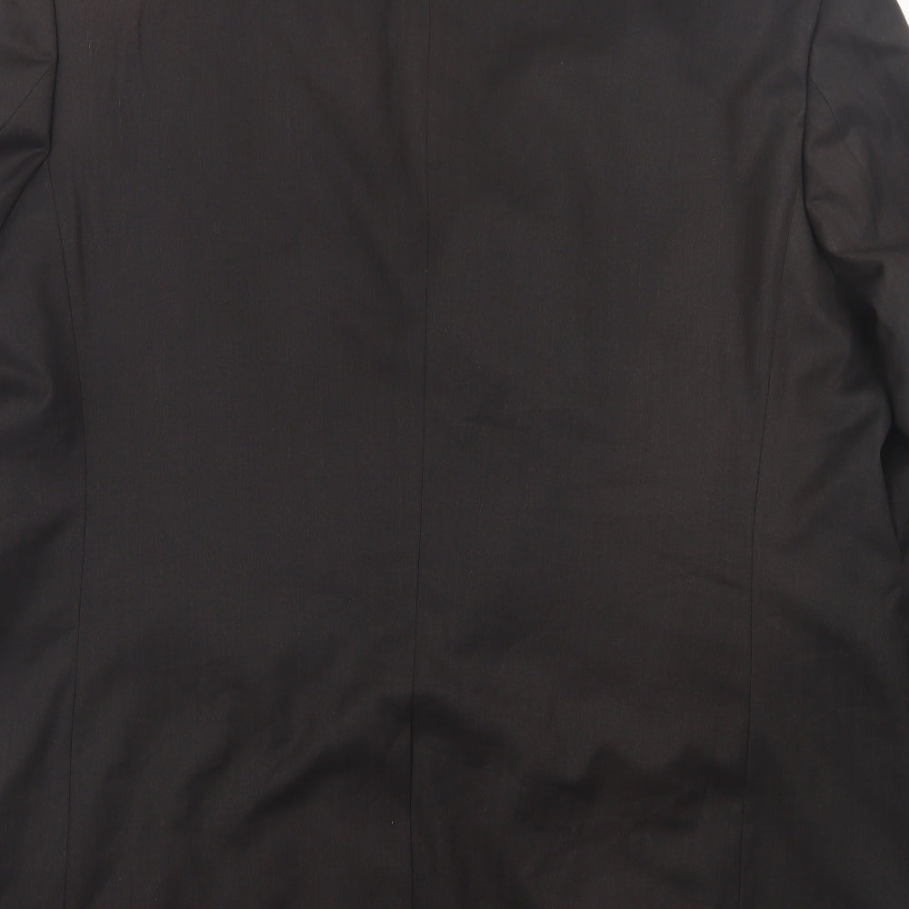 Burton Mens Black  Polyester Jacket Suit Jacket Size 50