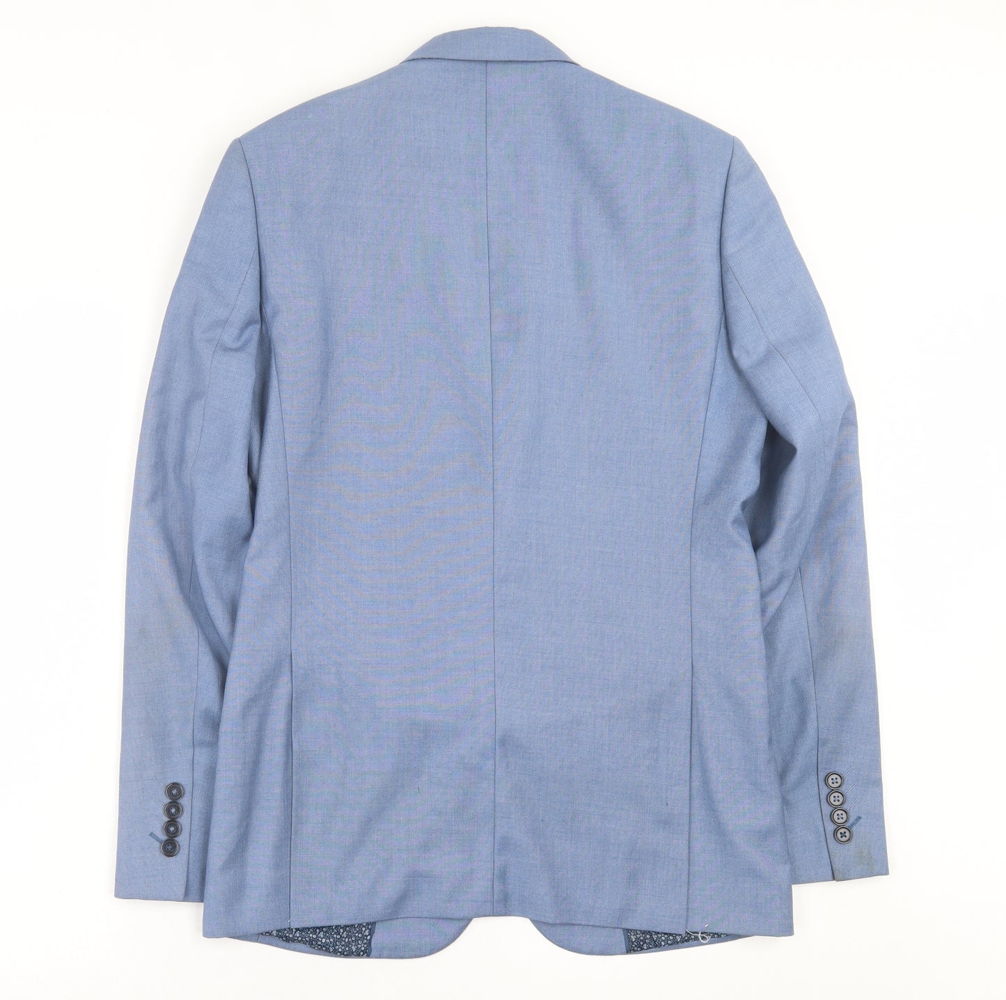 Cedar Wood State Mens Blue  Polyester Jacket Suit Jacket Size 36