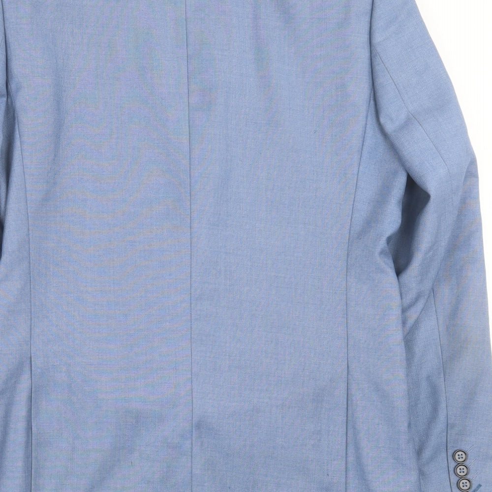 Cedar Wood State Mens Blue  Polyester Jacket Suit Jacket Size 36