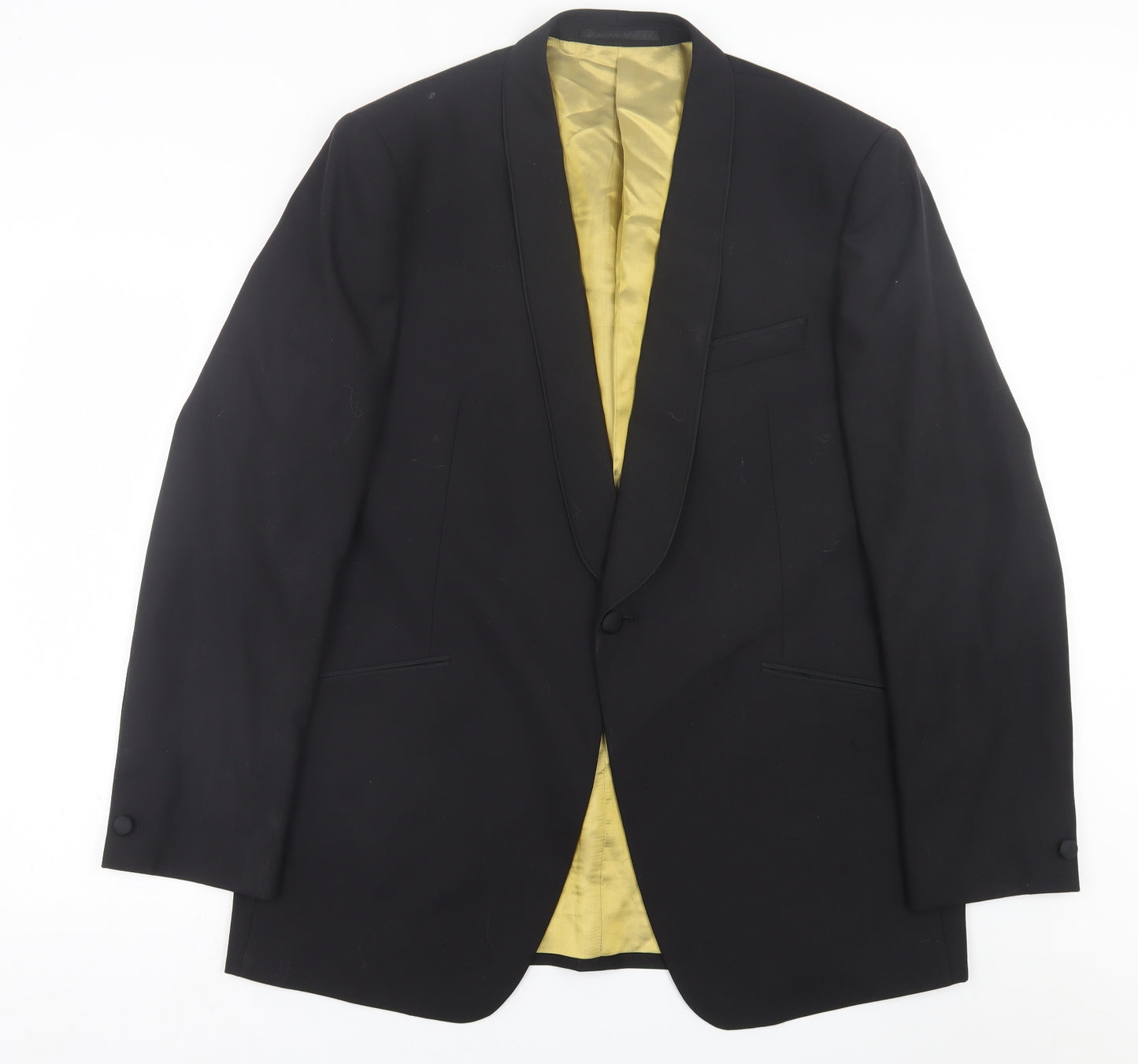 Impressions Mens Black  Wool Jacket Suit Jacket Size 44