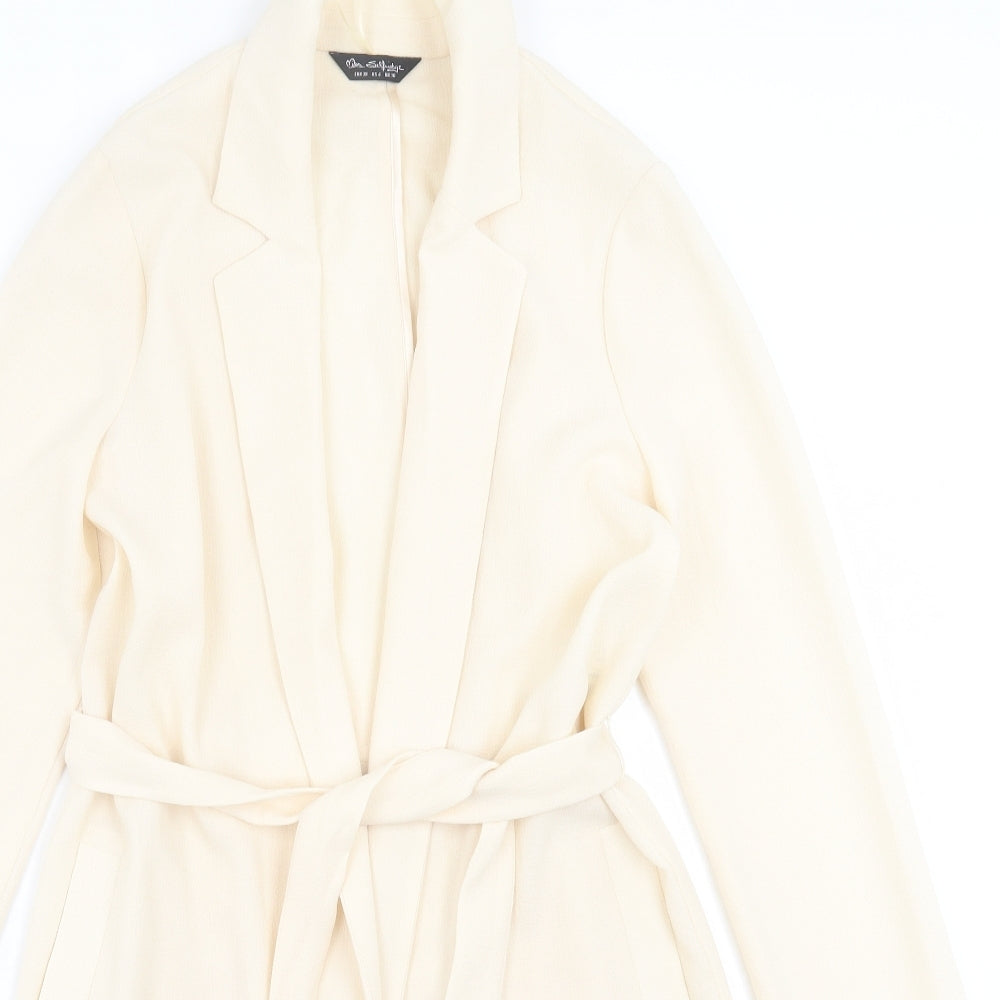 Miss Selfridge Womens Ivory   Jacket Blazer Size 10  Tie