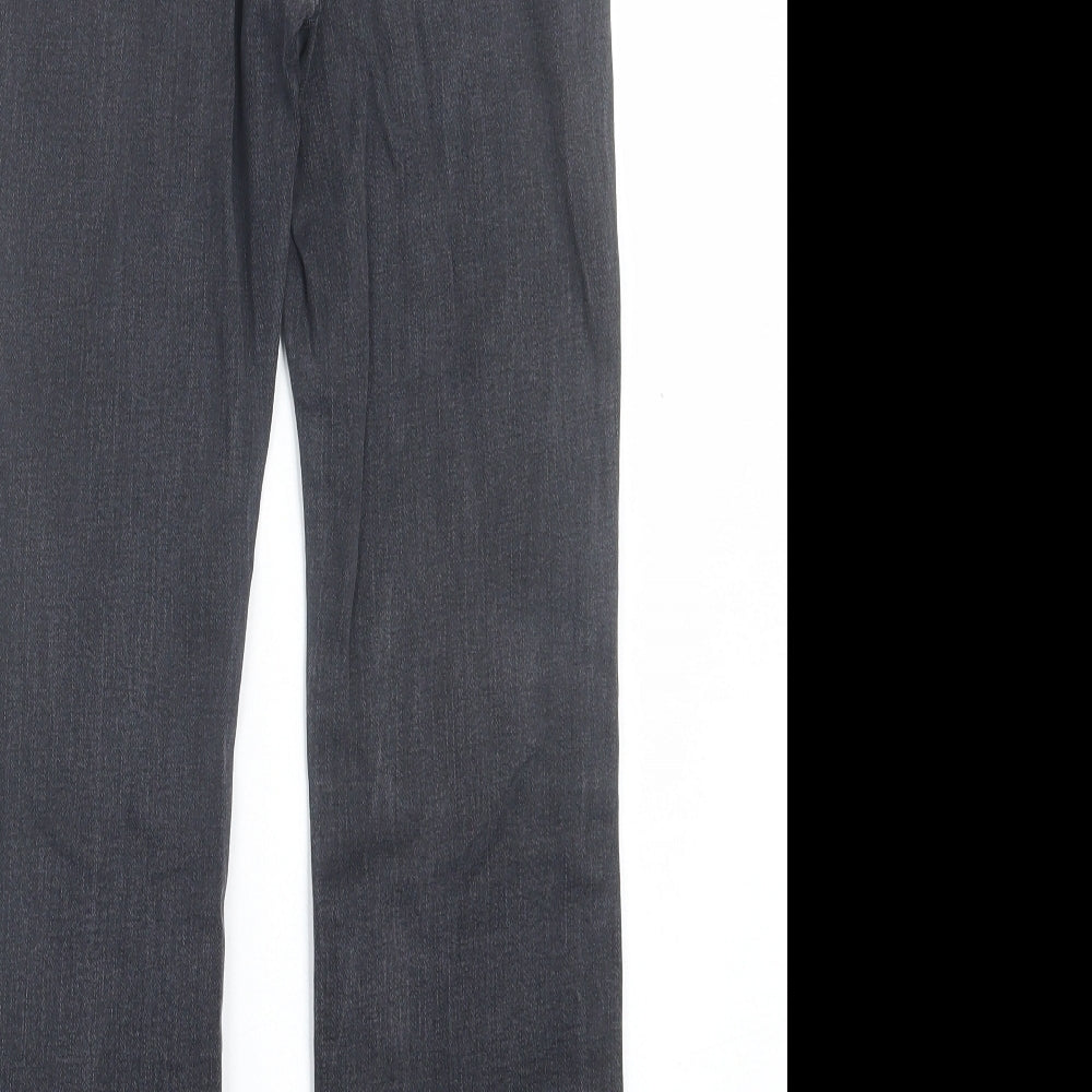 NEXT Womens Black  Cotton Cropped Jeans Size 10 L25 in Regular Button - crop flare