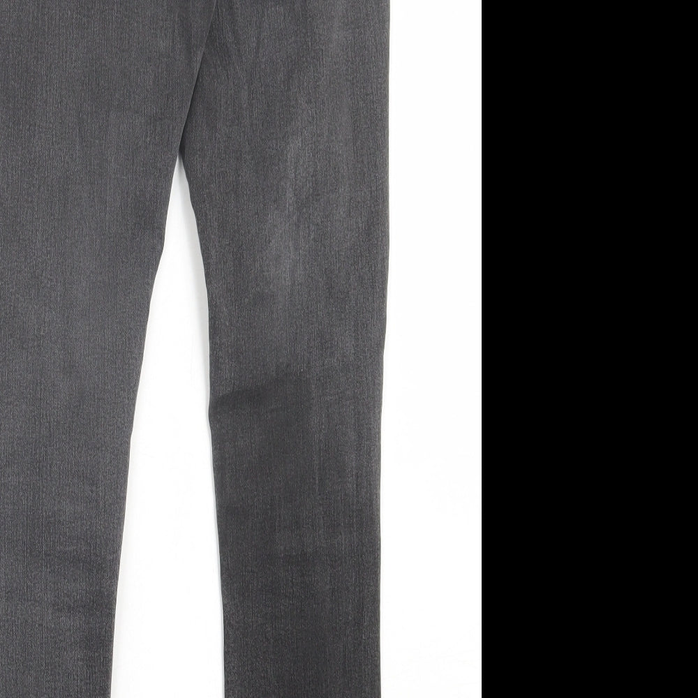 Denim & Co. Womens Black  Cotton Skinny Jeans Size 10 L29 in Regular Button