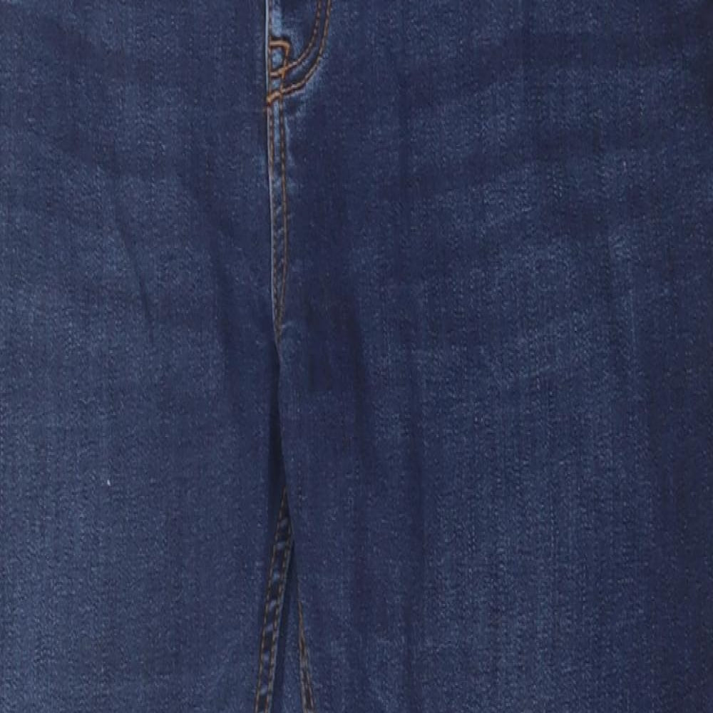 New Look Maternity Womens Blue  Cotton Skinny Jeans Size 16 L29 in Regular Button