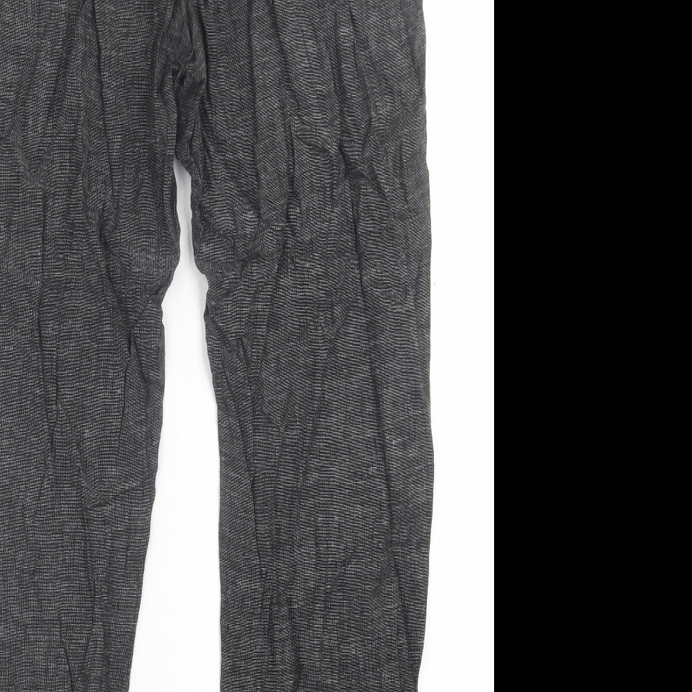 Nutmeg Womens Grey  Linen Trousers  Size 14 L30 in Regular Tie