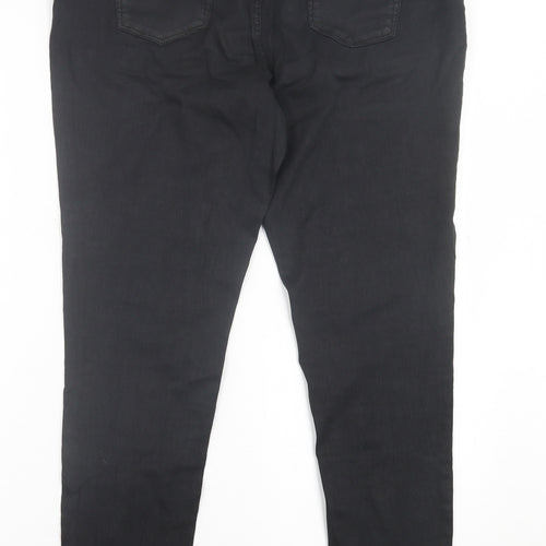 Denim & Co. Womens Black  Cotton Skinny Jeans Size 18 L29 in Regular Button