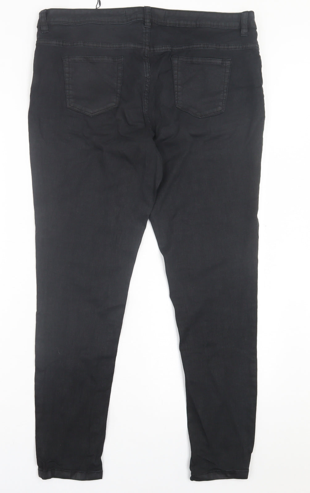 Denim & Co. Womens Black  Cotton Skinny Jeans Size 18 L29 in Regular Button