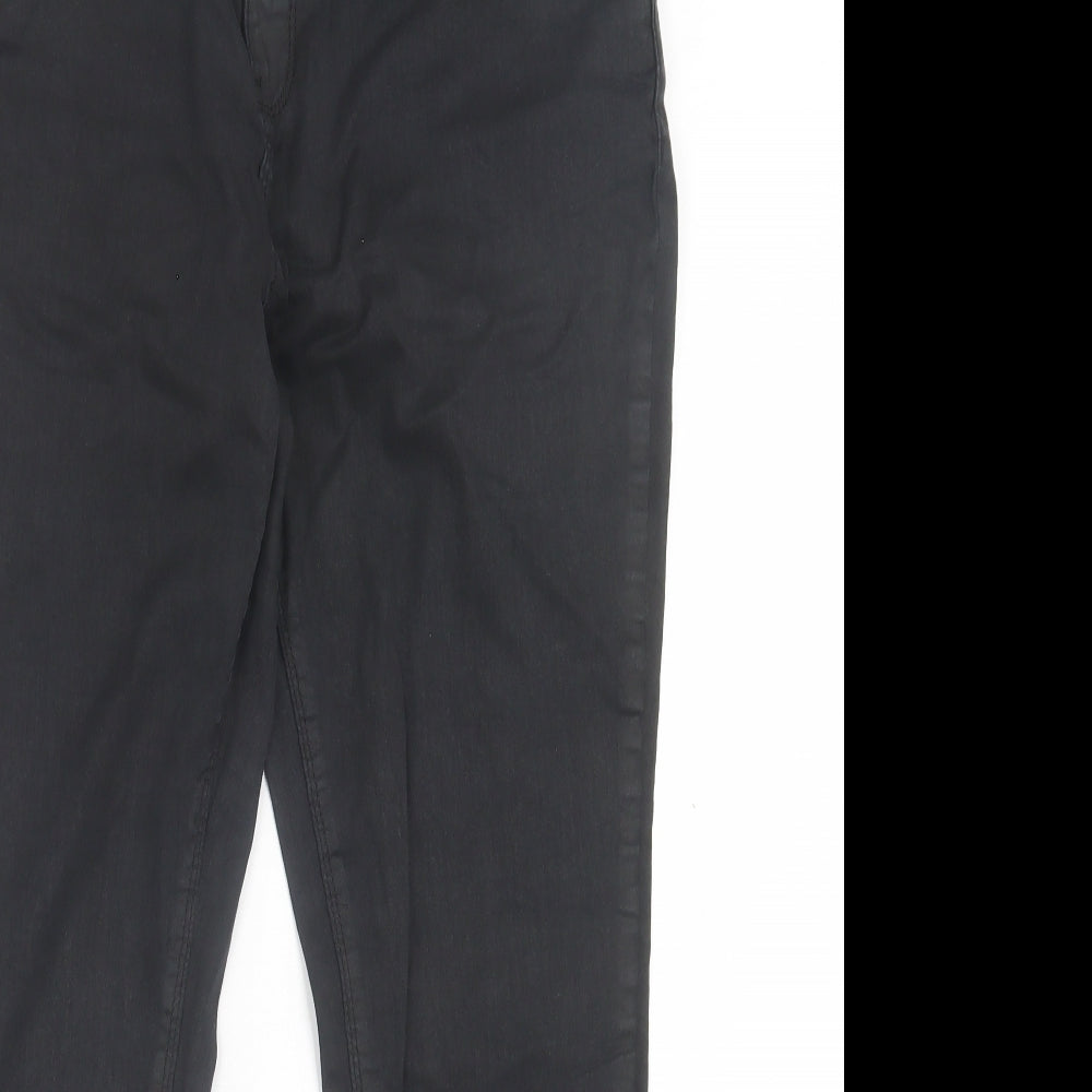Denim & Co. Womens Black  Cotton Skinny Jeans Size 18 L29 in Regular Button