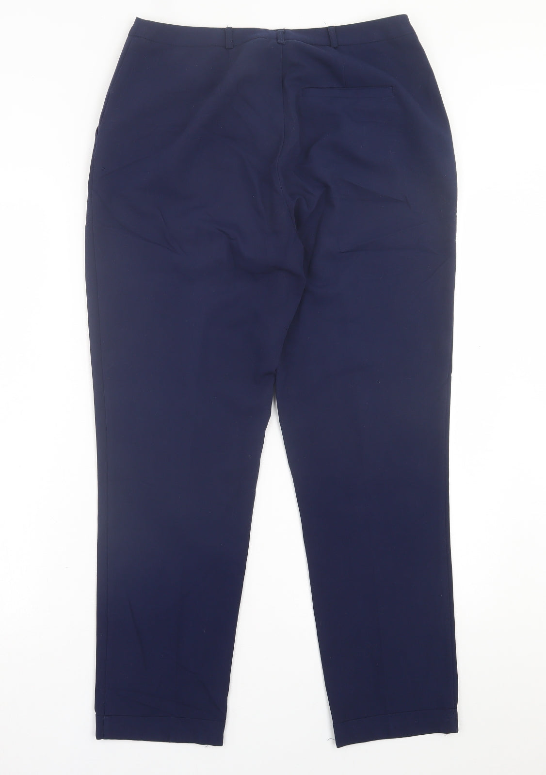 ASOS Womens Blue  Polyester Trousers  Size 12 L27 in Regular Hook & Eye