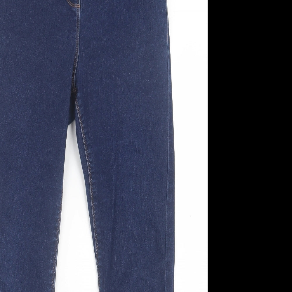 Matalan Womens Blue  Cotton Skinny Jeans Size 8 L28 in Regular Button