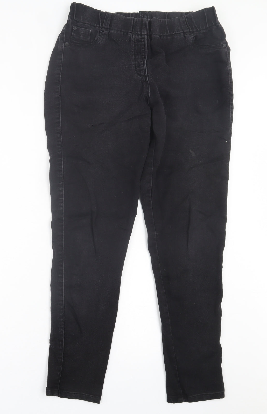 Roman Womens Black  Cotton Jegging Trousers Size 12 L30 in Regular