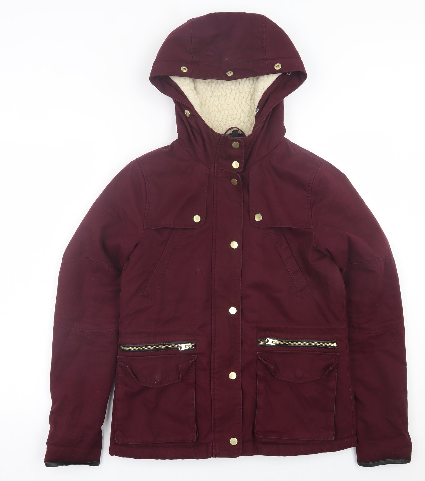 Topshop Womens Purple   Jacket Coat Size 8  Zip