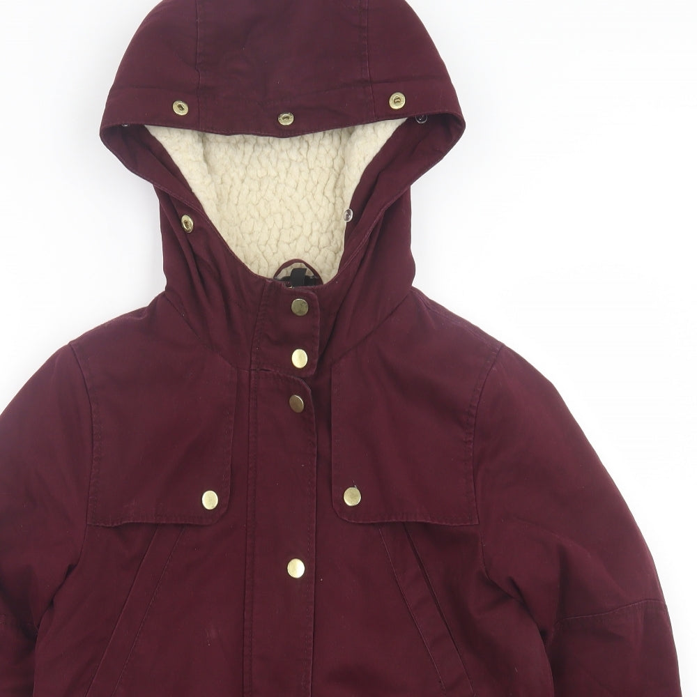 Topshop Womens Purple   Jacket Coat Size 8  Zip