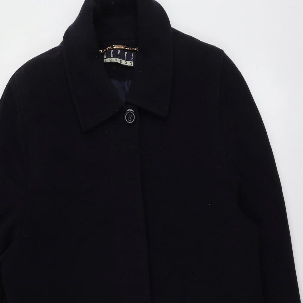 Kesta Womens Blue   Overcoat Coat Size 16