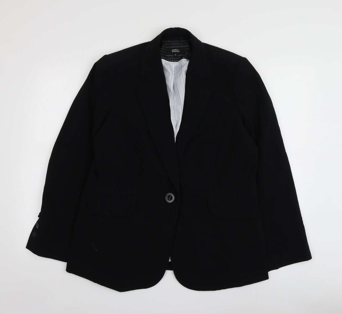 M&S Womens Black   Jacket  Size 18