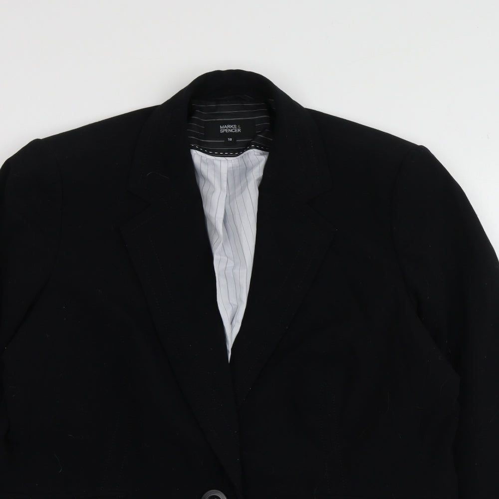 M&S Womens Black   Jacket  Size 18