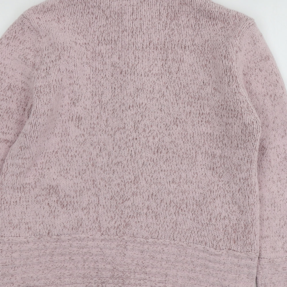 Elizabeth Scott Womens Pink High Neck  Polyester Full Zip Jumper Size S